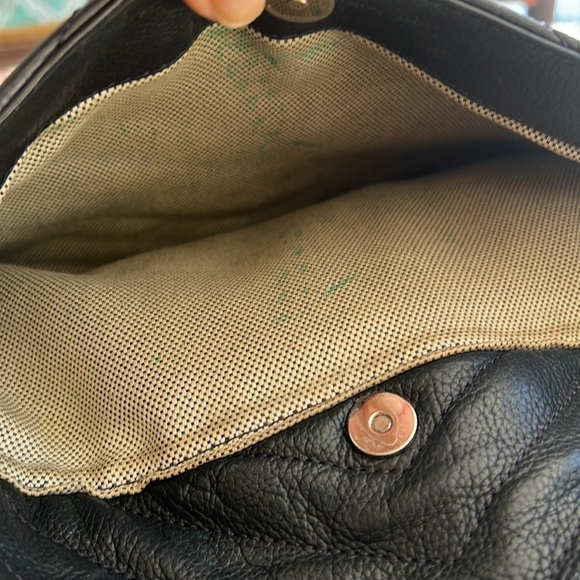 Rebecca Minkoff Black Quilted Pebbled Leather Edie Crossbody Shoulder Bag - Picture 9 of 16